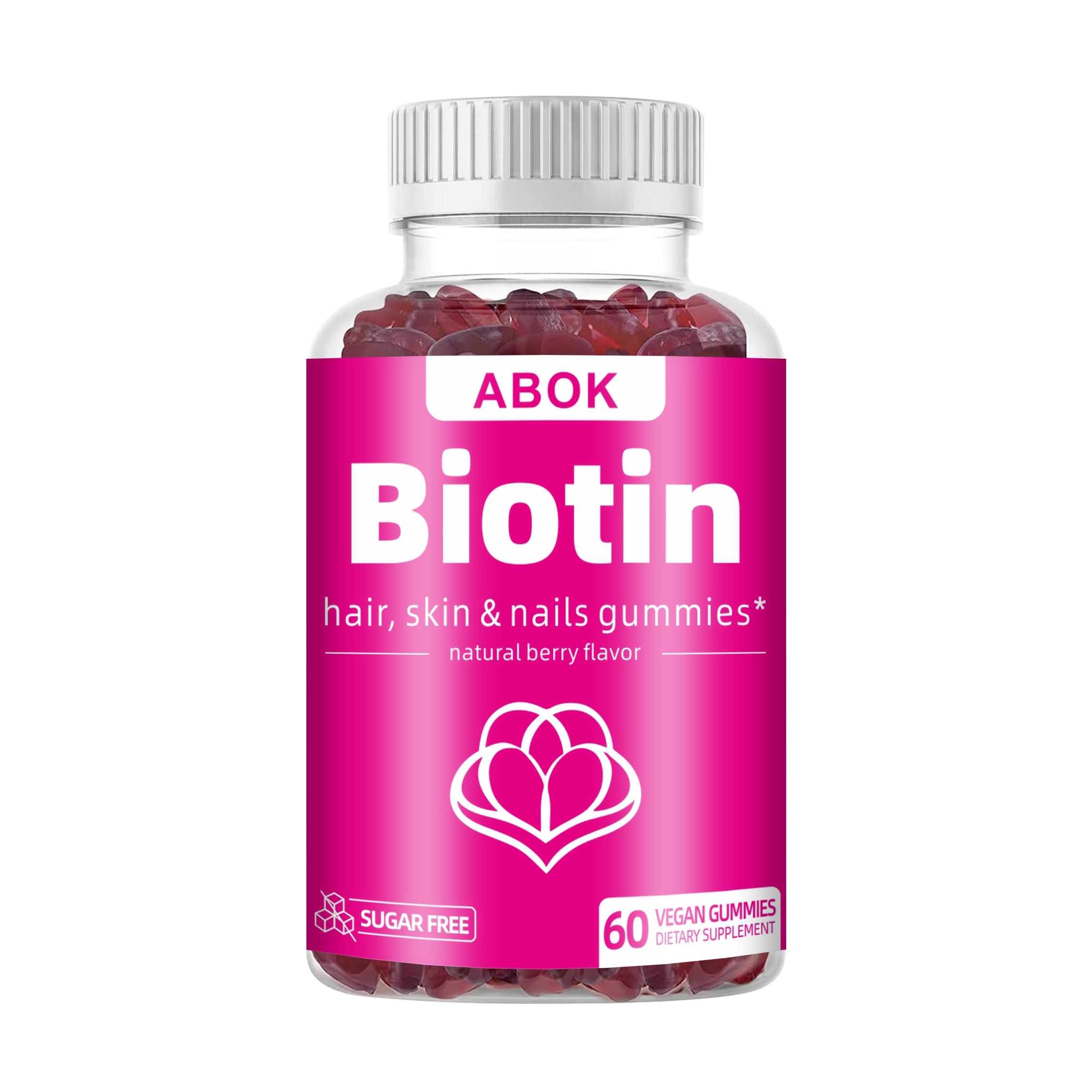 ABOK Biotin Gummies - Hair, Skin & Nails Support with Vitamins & Collagen