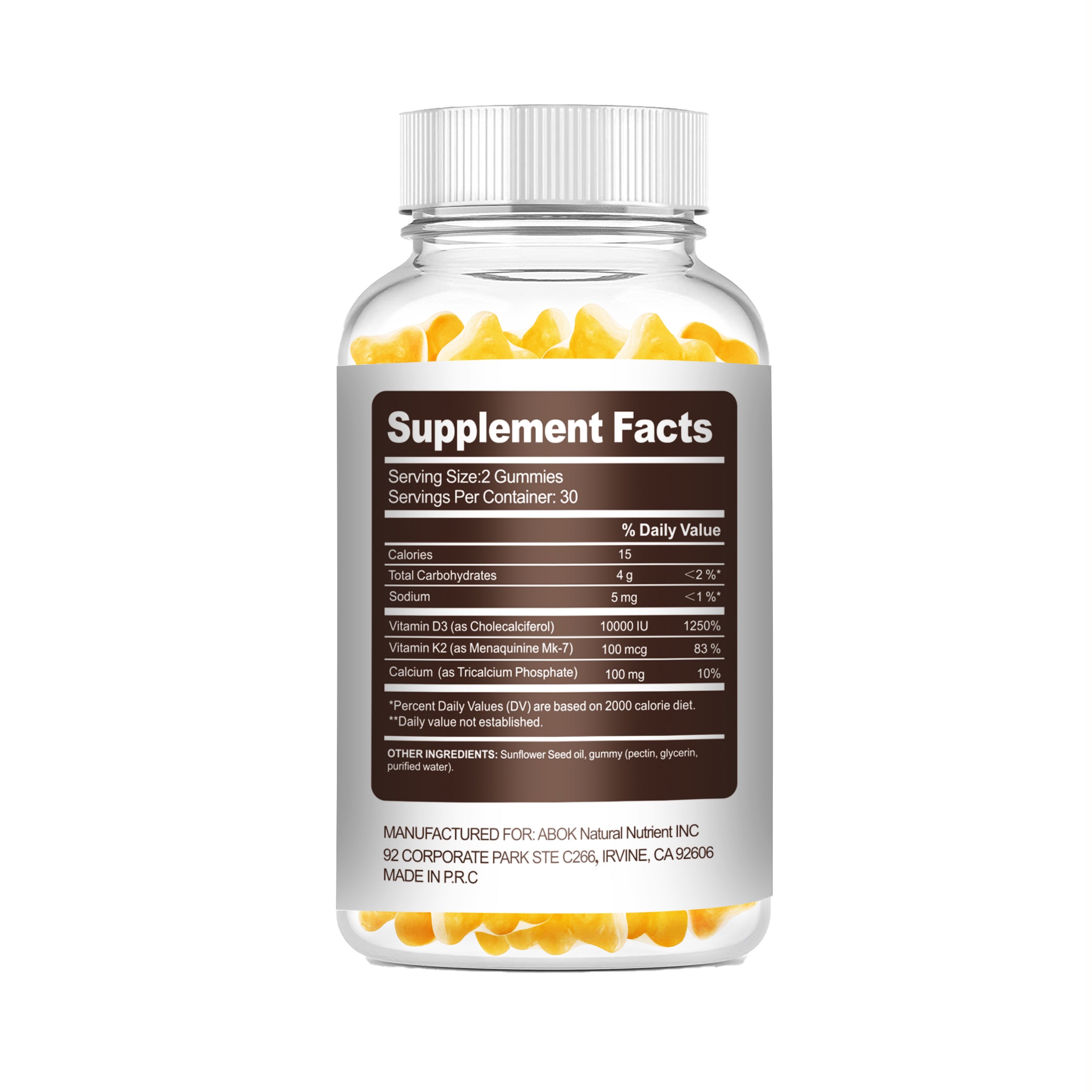 ABOK Vitamin D3 & K2 Gummies