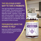 ABOK Probiotic Gummies - 500 Million CFU + Prebiotic for Optimal Gut Health