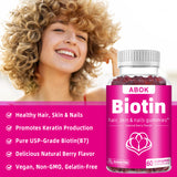 ABOK Biotin Gummies - Hair, Skin & Nails Support with Vitamins & Collagen