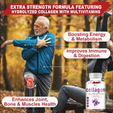 ABOK Multi Collagen Peptides Gummies - Hydrolyzed Protein Peptides (Type I,II,III,V,X) with Hyaluronic Acid, Biotin & Vitamin C - Unflavored